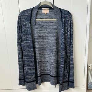 Women's Navy and Light Gray Cardigan